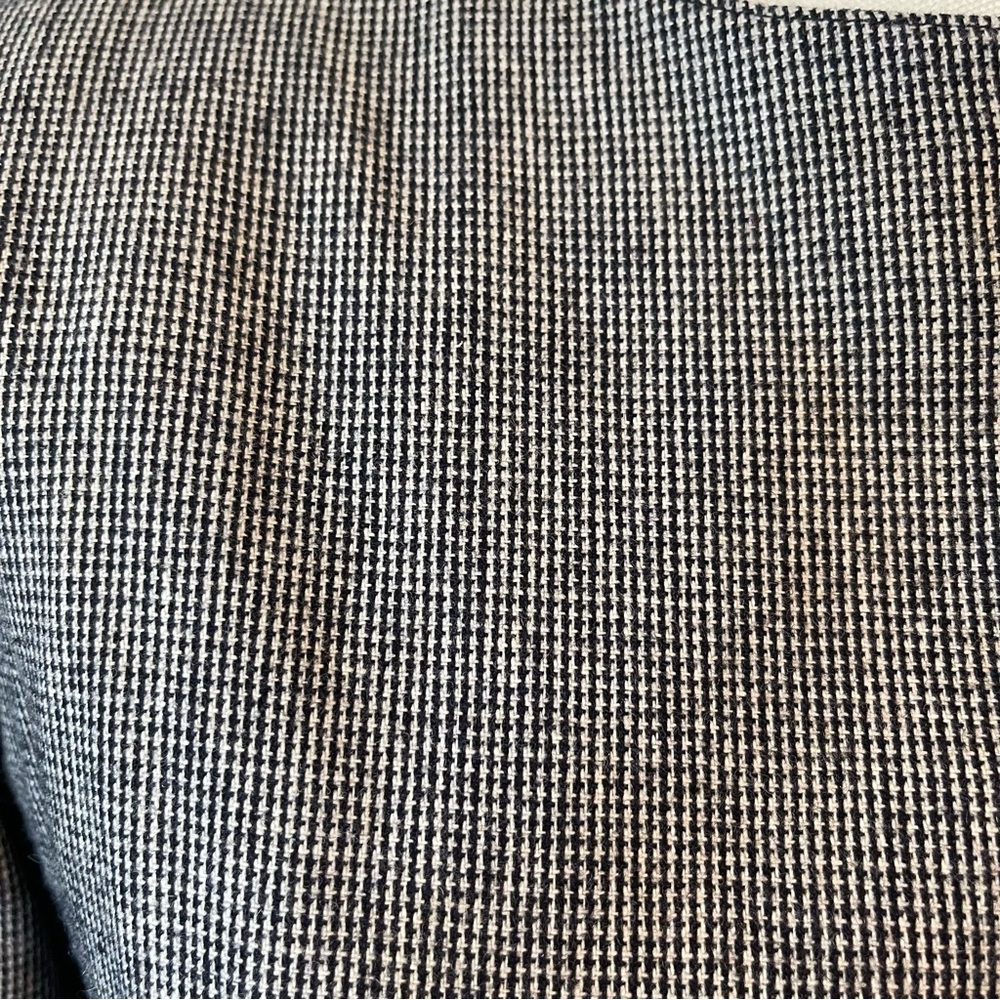 Talbots Vintage Union Made Cropped Black and White Checked Puff Sleeve Blazer - Picture 3 of 8